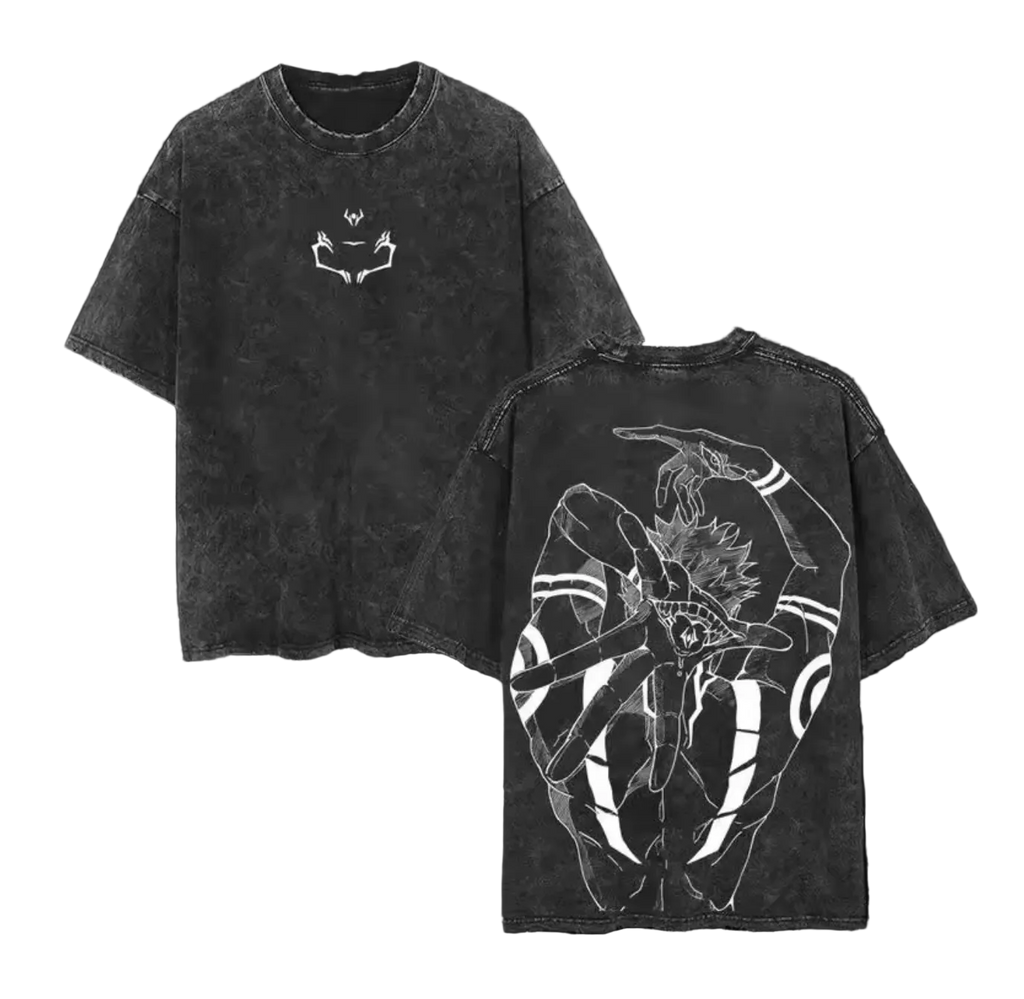 Cursed Vessel - Anime Washed Cotton Oversized Tee