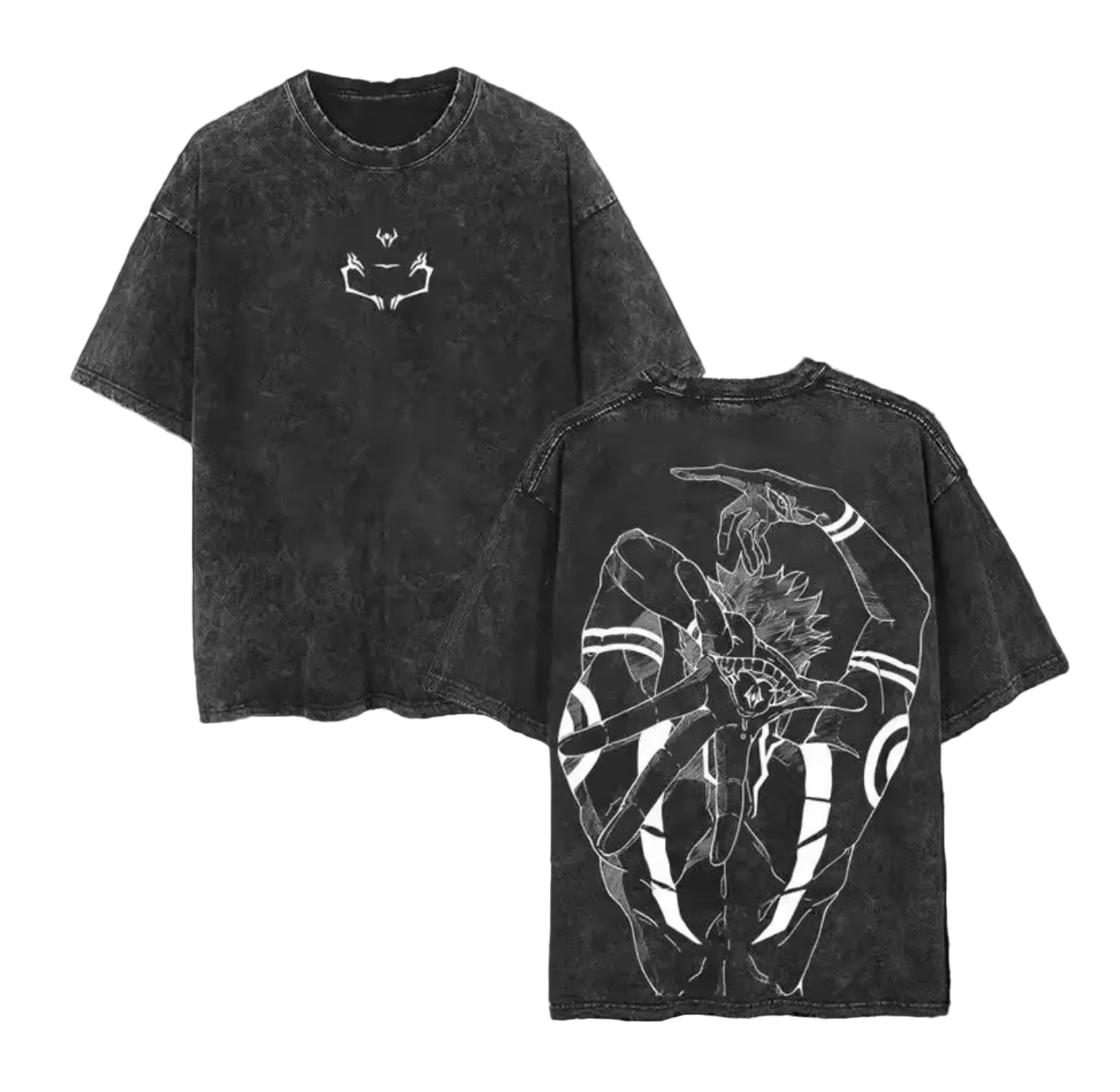 Cursed Vessel - Anime Washed Cotton Oversized Tee