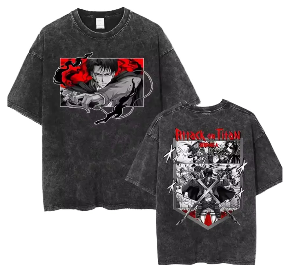 Scarlet Assault - Anime Washed Cotton Oversized Tee