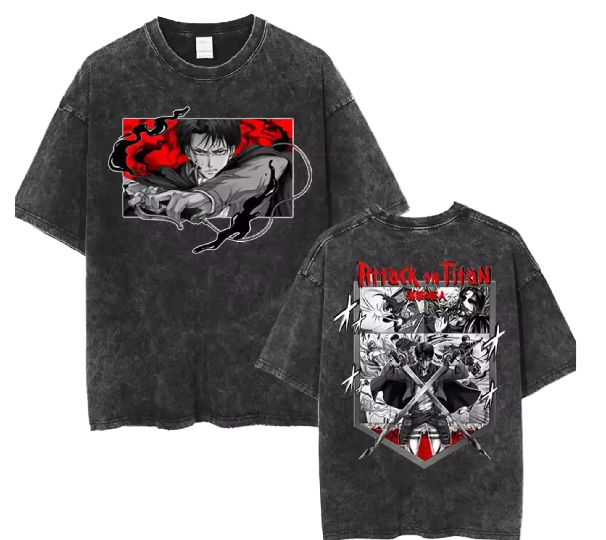 Scarlet Assault - Anime Washed Cotton Oversized Tee