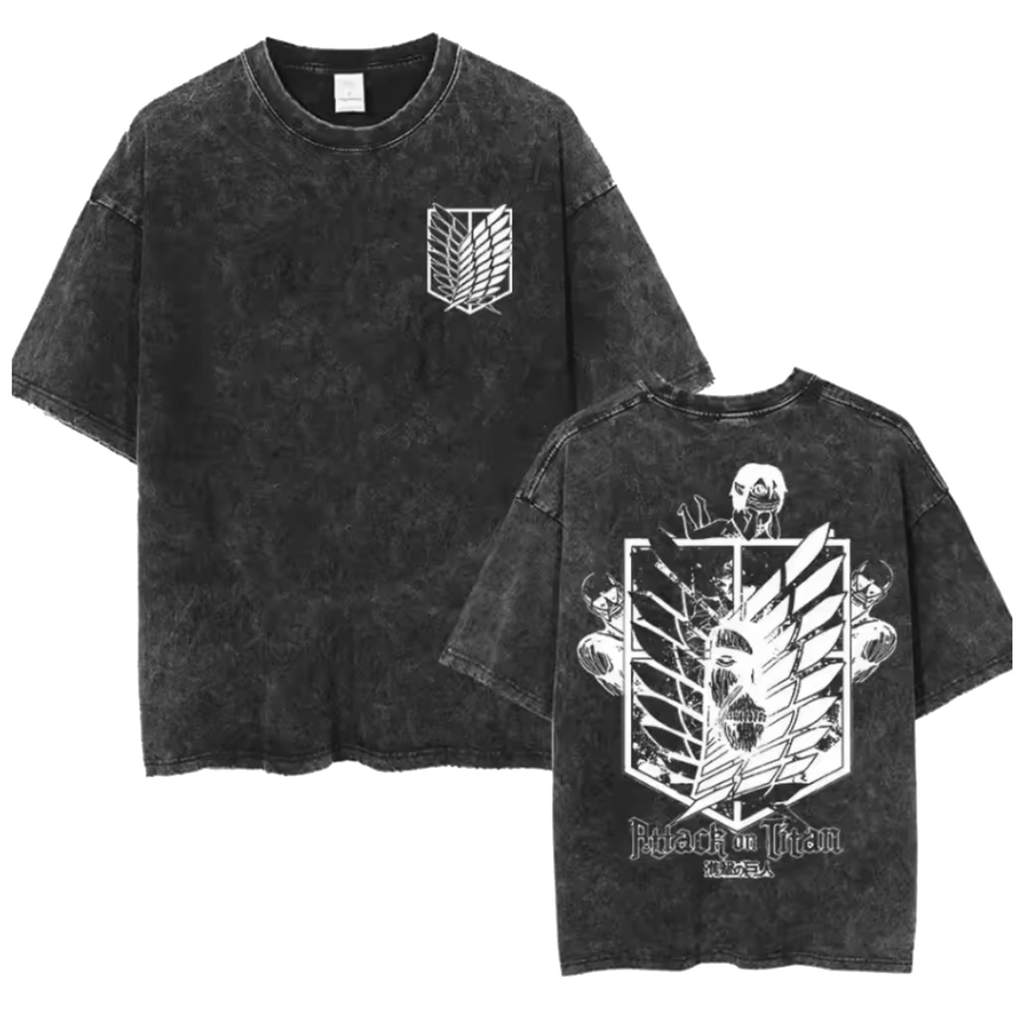 Titan Rebellion - Anime Washed Cotton Oversized Tee