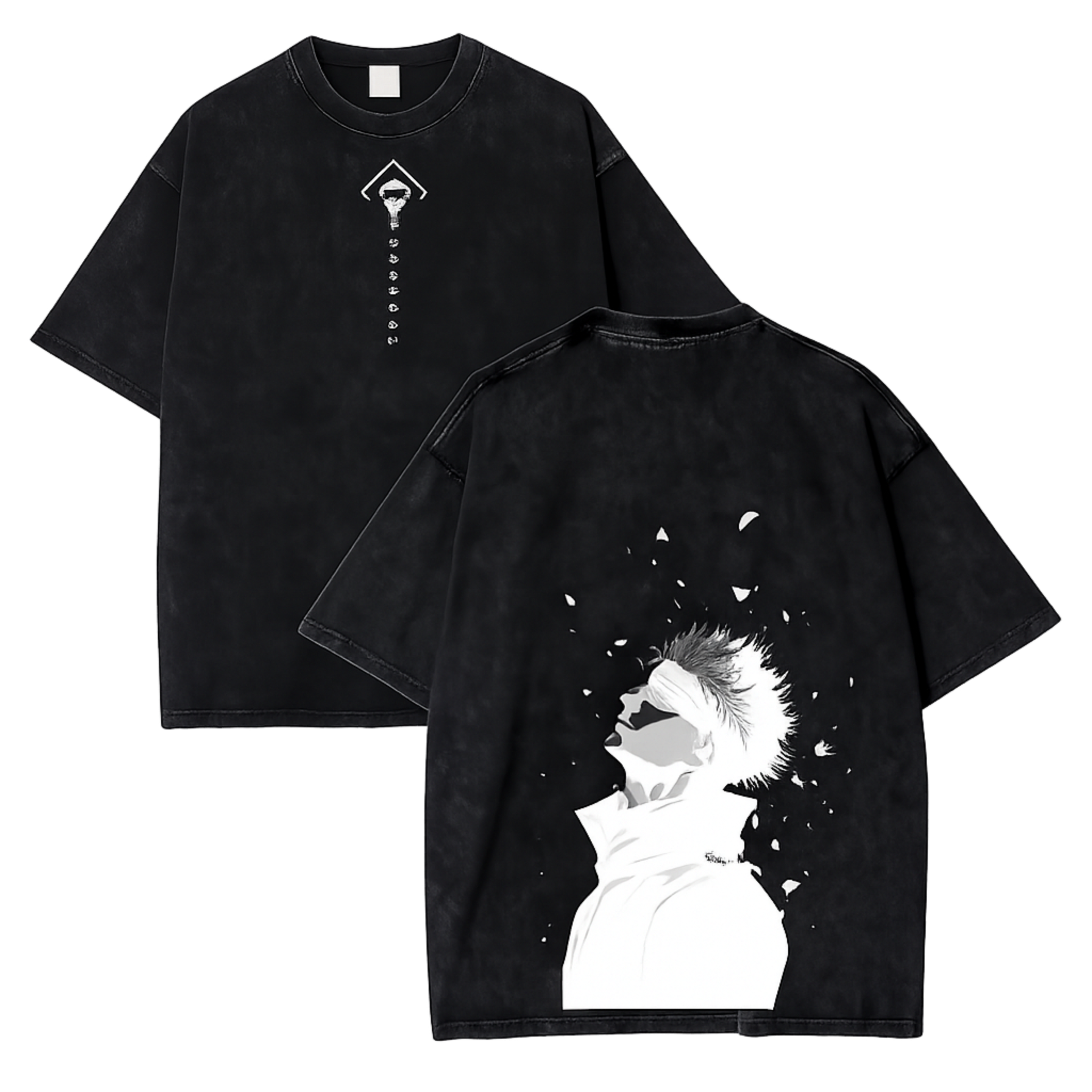Void Ascension - Anime Washed Cotton Oversized Tee