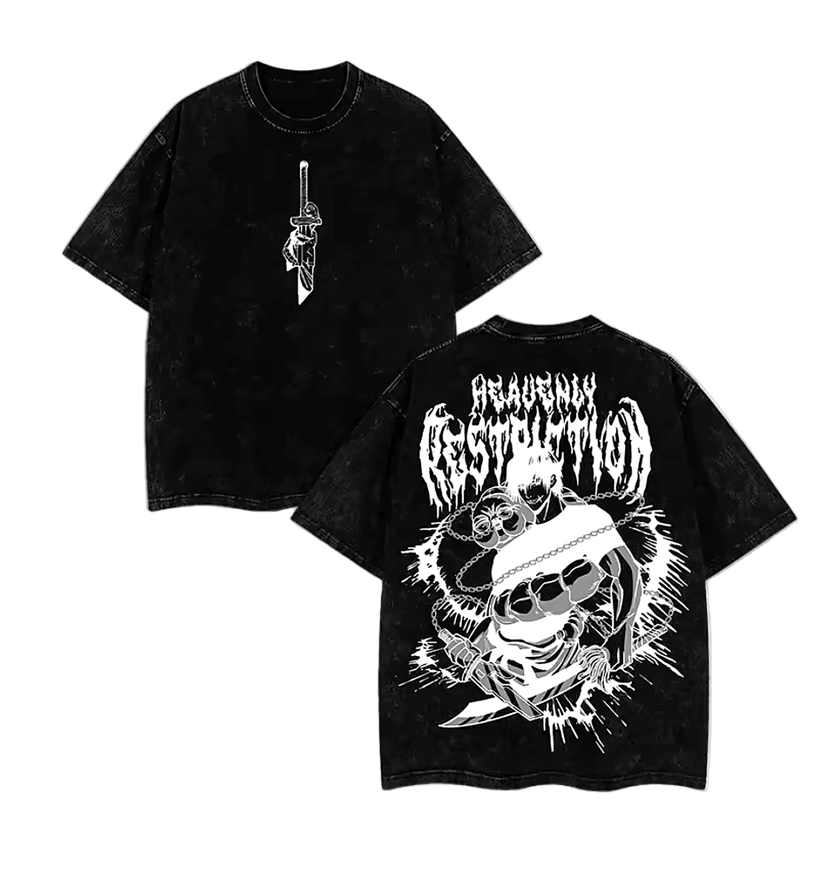 Phantom Blade Washed Anime Tee