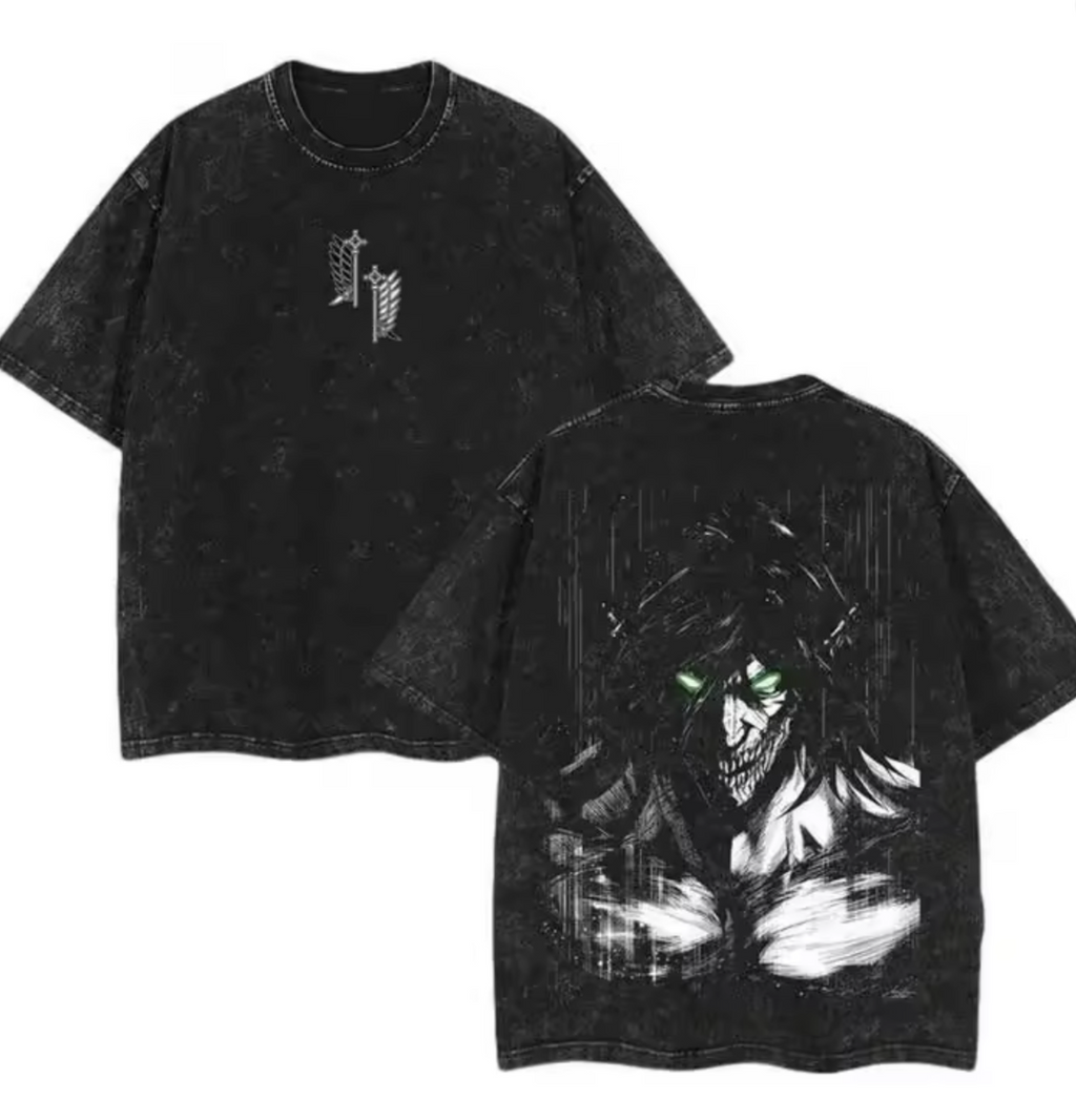 Titan Requiem - Anime Washed Cotton Oversized Tee