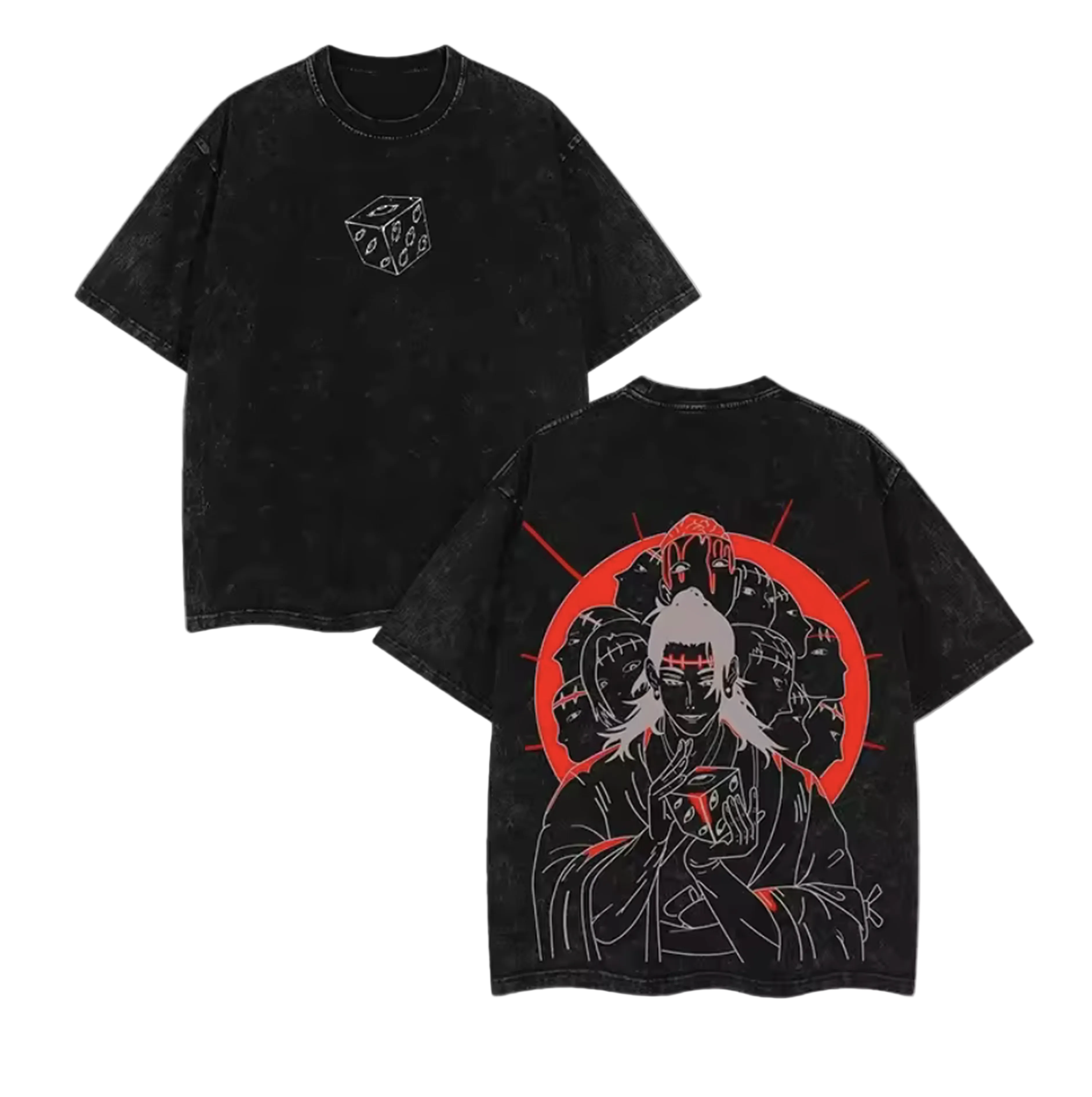 Crimson Fate Oversized Graphic Tee