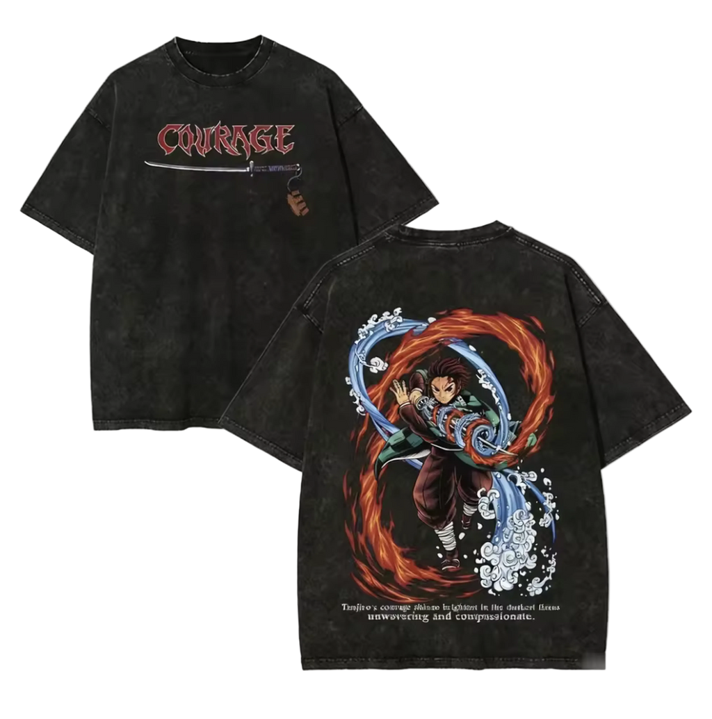 Courage Flame Oversized Graphic Tee
