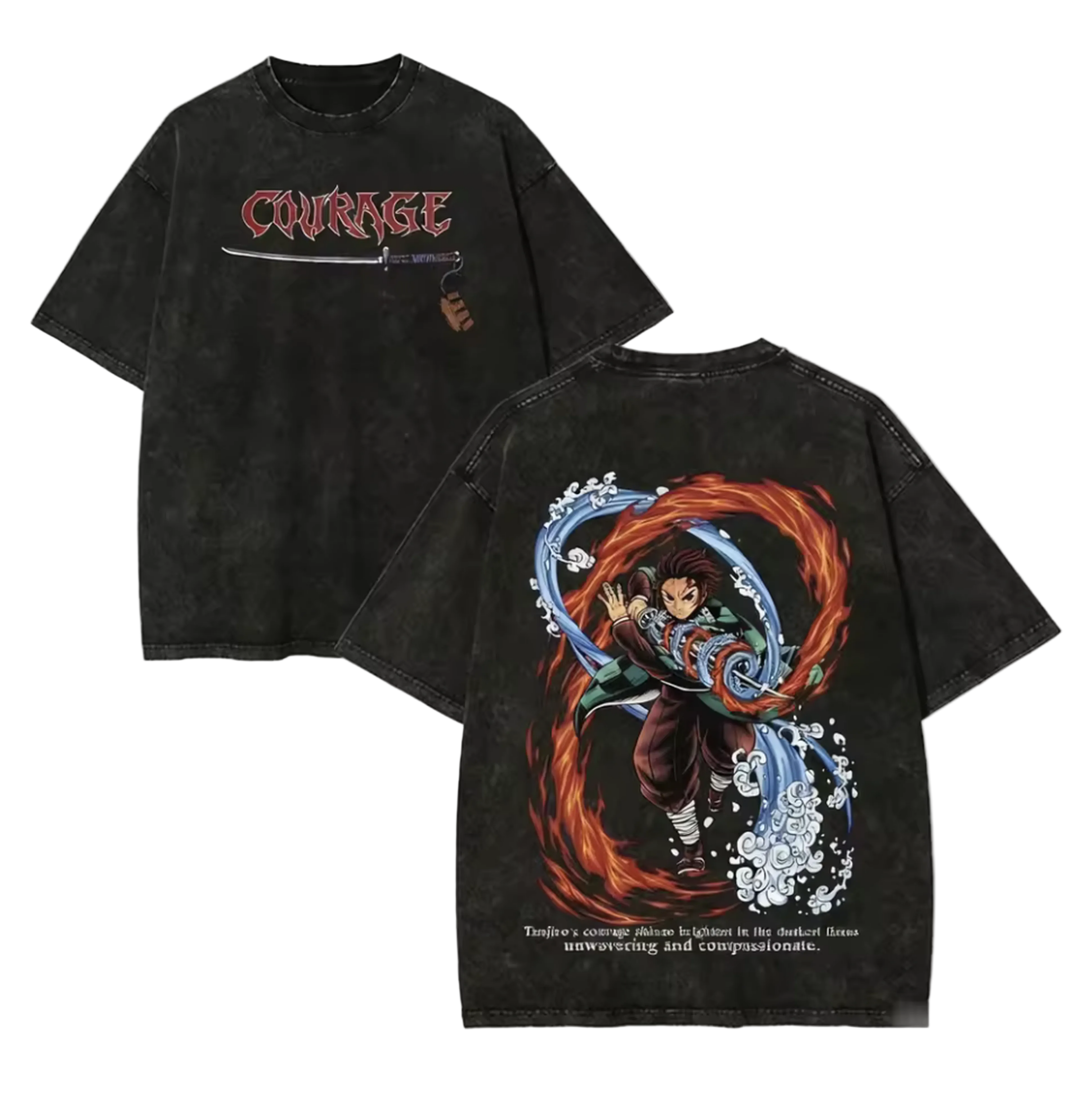 Courage Flame Oversized Graphic Tee