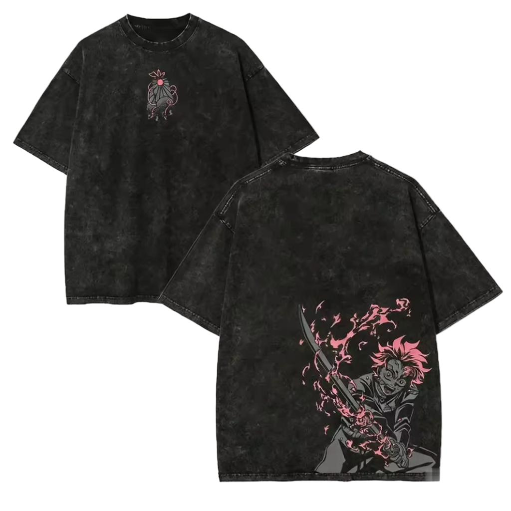 Crimson Rage Oversized Graphic Tee