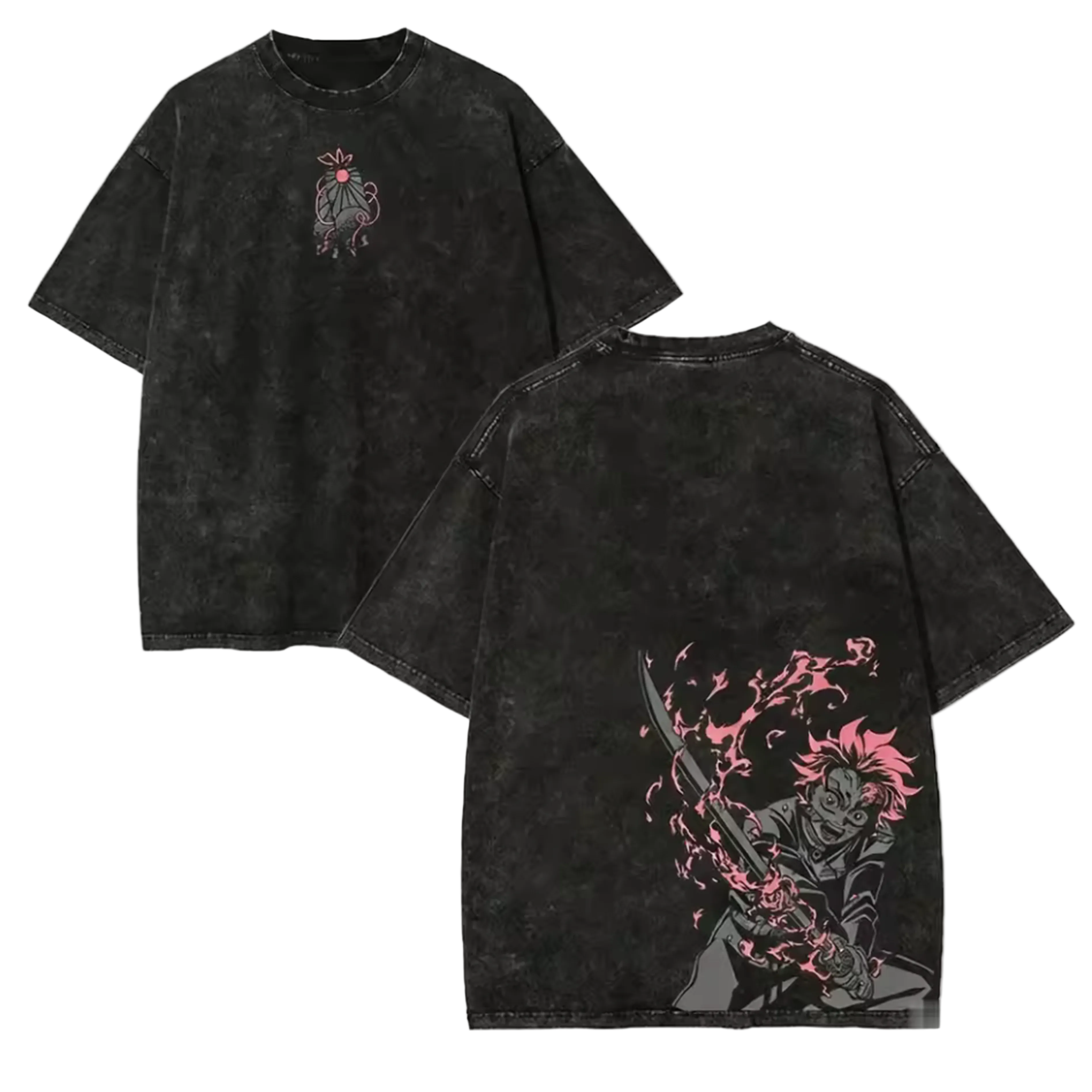 Crimson Rage Oversized Graphic Tee