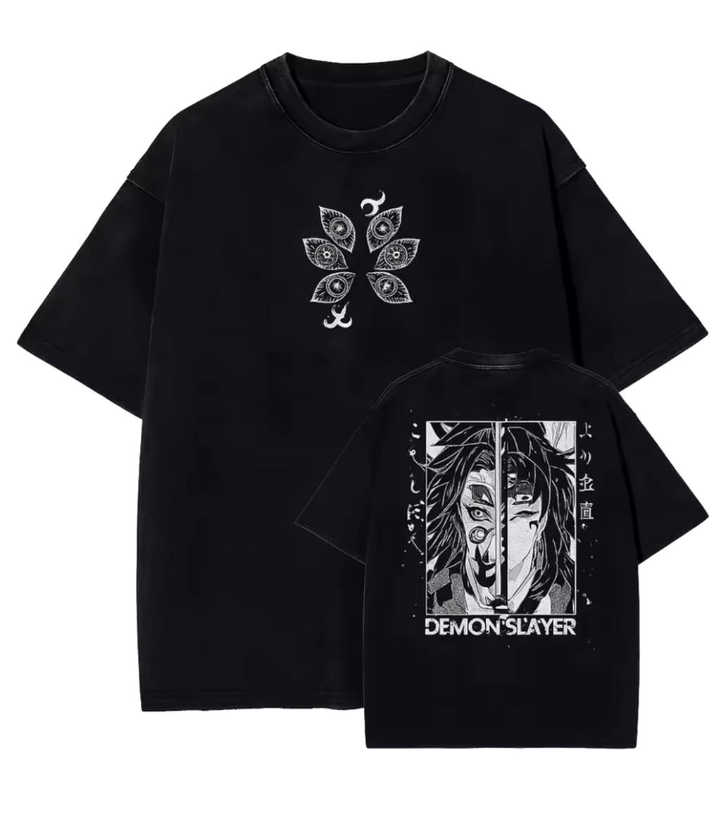 Dual Blade Demon - Anime Washed Cotton Oversized Tee